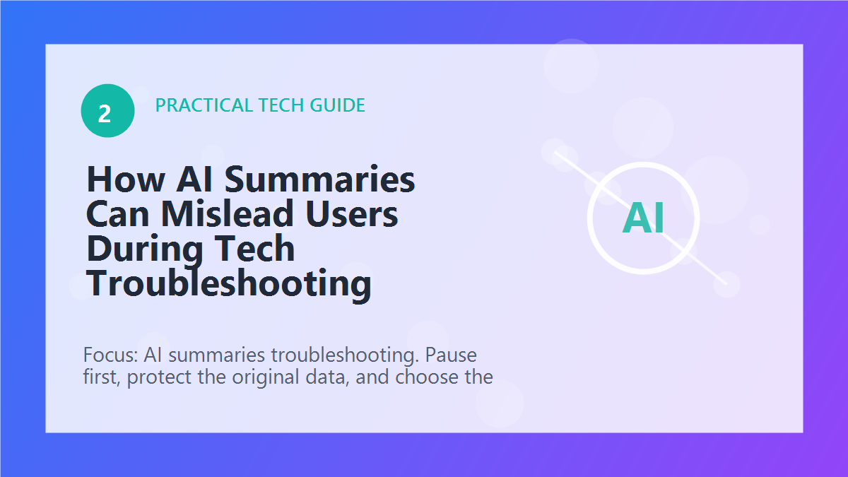 How AI Summaries Can Mislead Users During Tech Troubleshooting article illustration