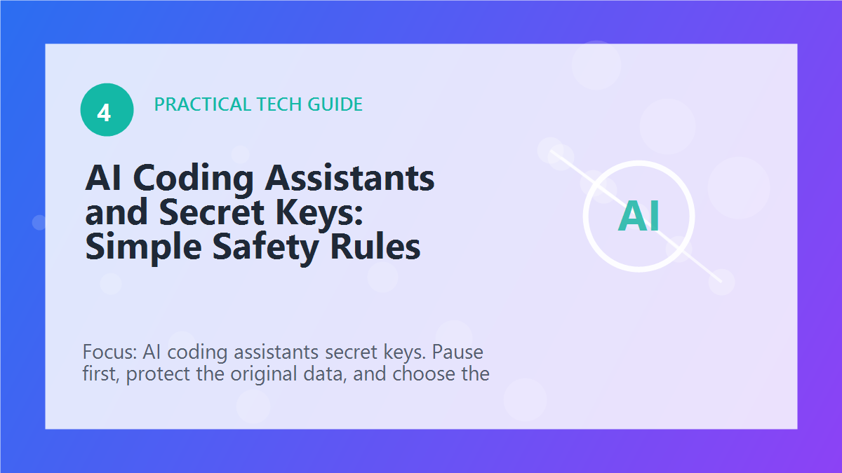 AI Coding Assistants and Secret Keys: Simple Safety Rules article illustration