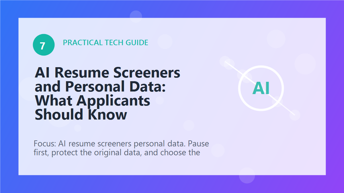 AI Resume Screeners and Personal Data: What Applicants Should Know article illustration