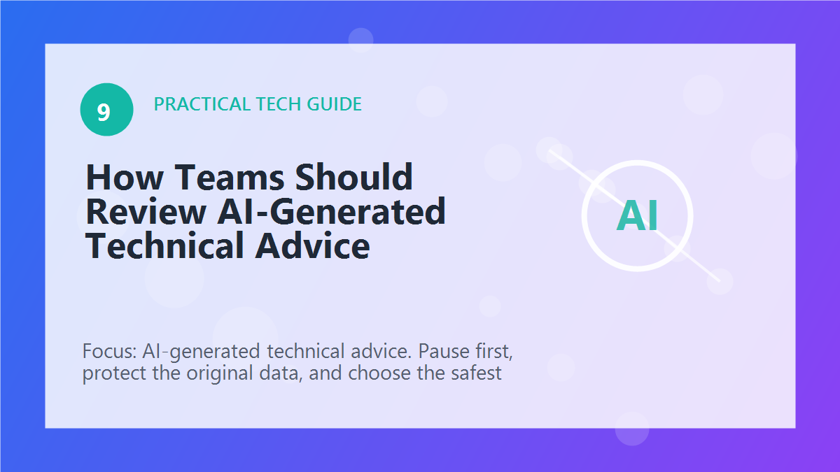 How Teams Should Review AI-Generated Technical Advice article illustration