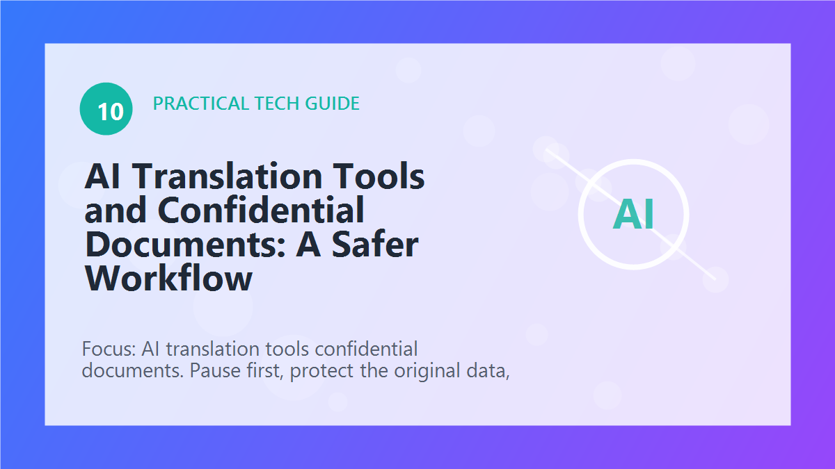 AI Translation Tools and Confidential Documents: A Safer Workflow article illustration