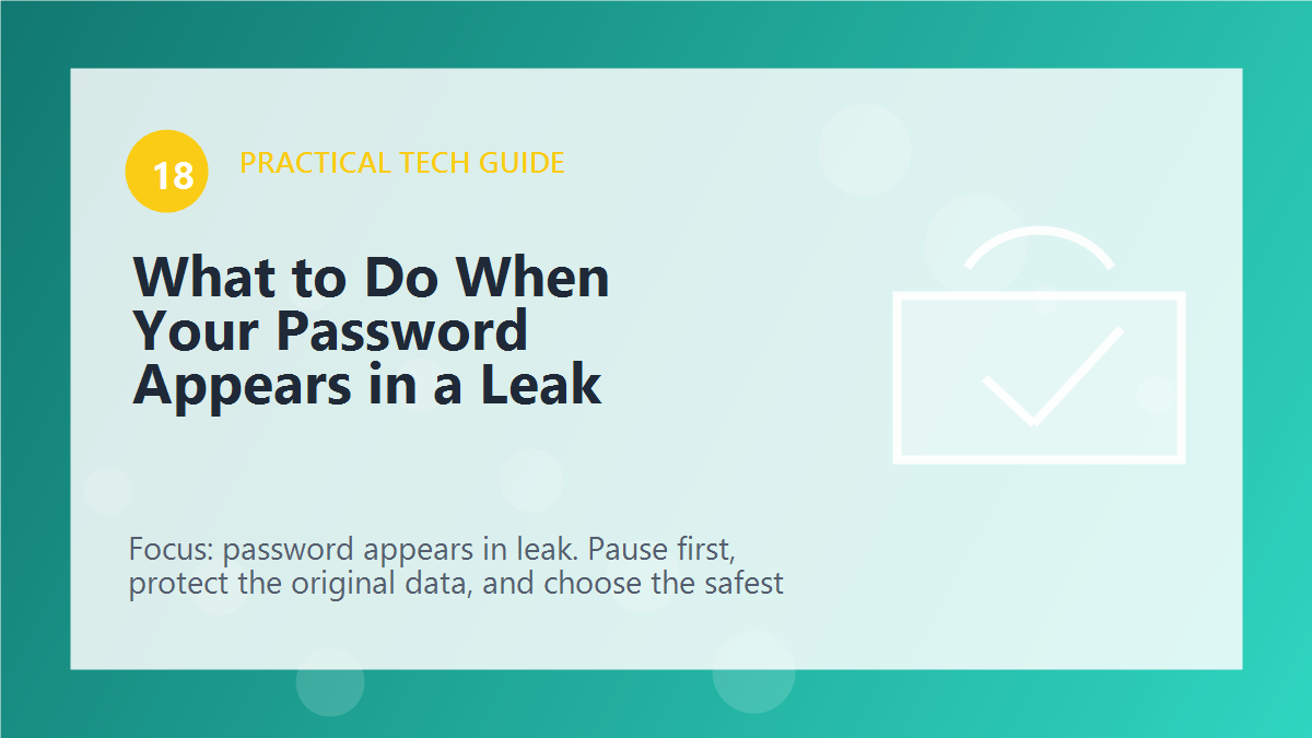 What to Do When Your Password Appears in a Leak article illustration