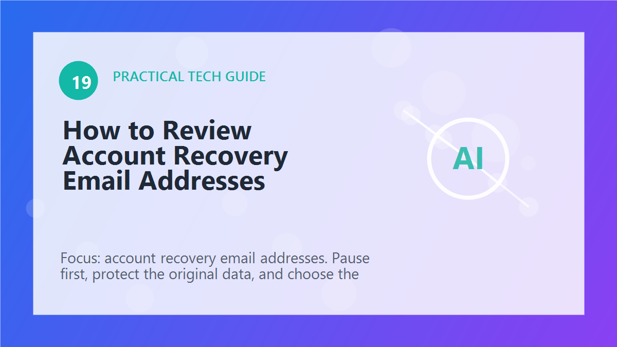 How to Review Account Recovery Email Addresses article illustration