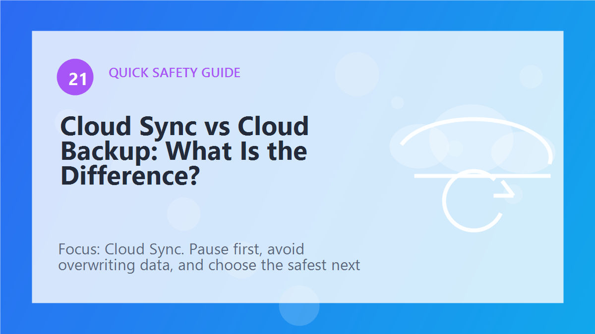 Cloud Sync vs Cloud Backup: What Is the Difference? article illustration