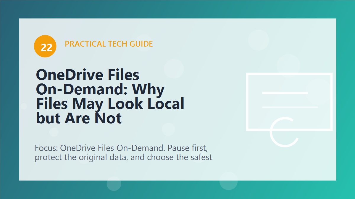 OneDrive Files On-Demand: Why Files May Look Local but Are Not article illustration