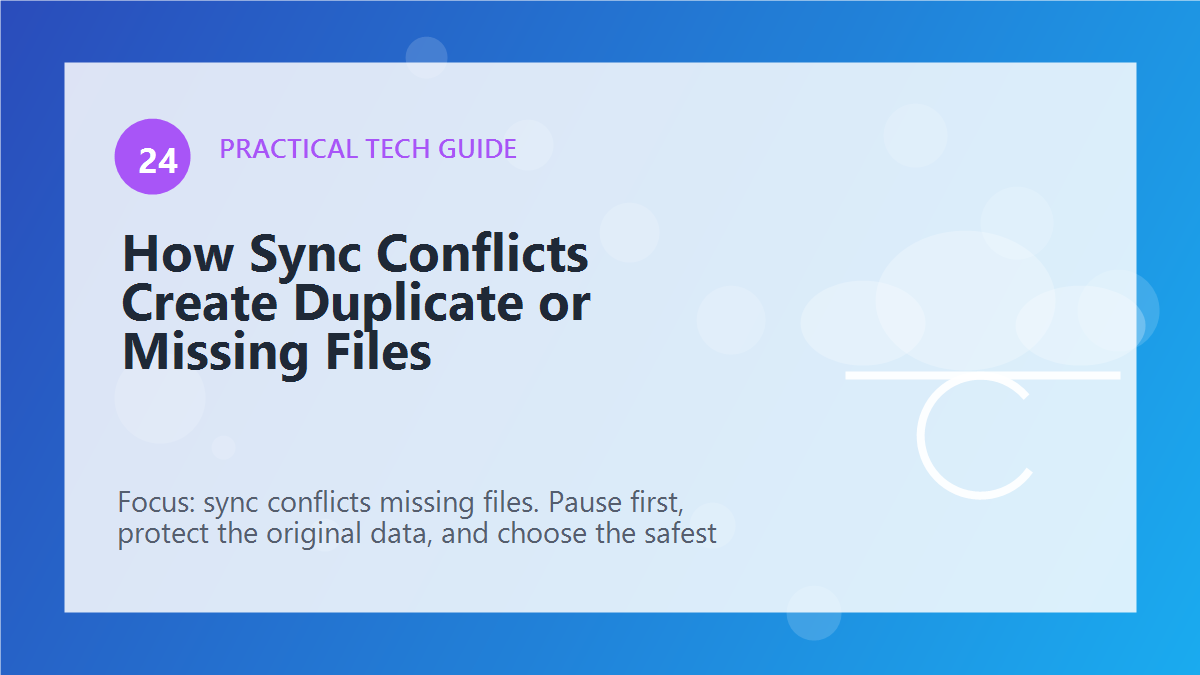 How Sync Conflicts Create Duplicate or Missing Files article illustration