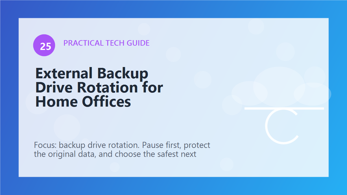External Backup Drive Rotation for Home Offices article illustration