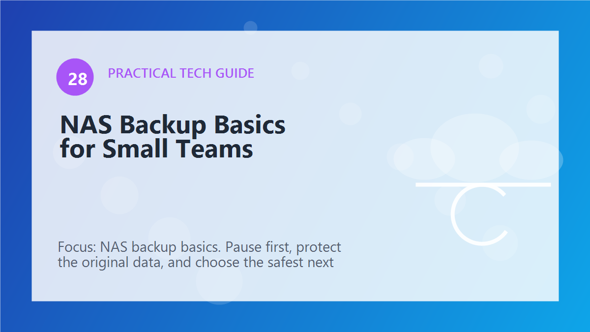 NAS Backup Basics for Small Teams article illustration
