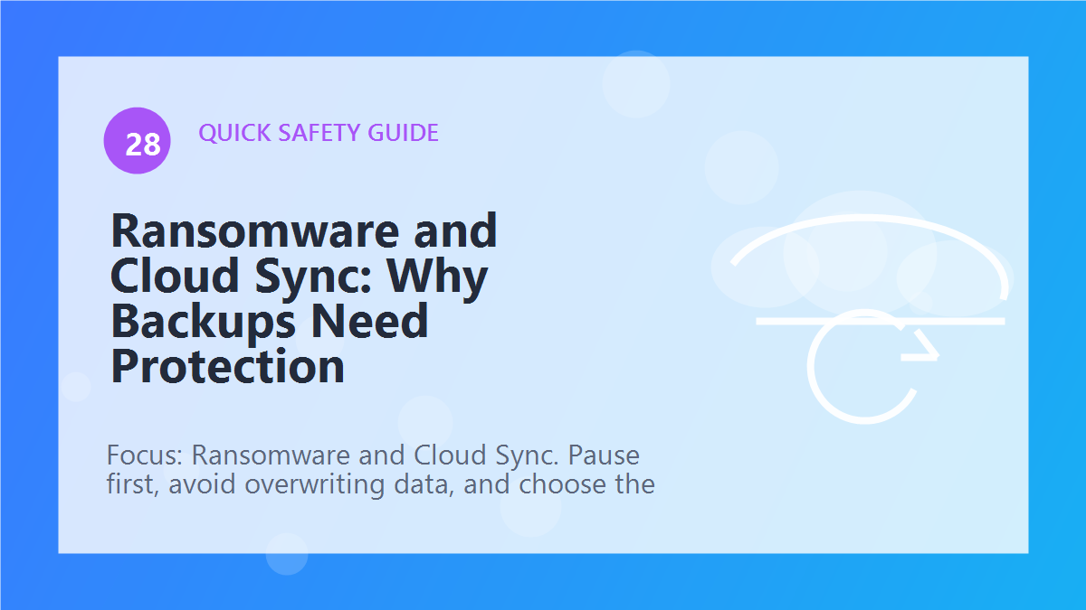 Ransomware and Cloud Sync: Why Backups Need Protection article illustration