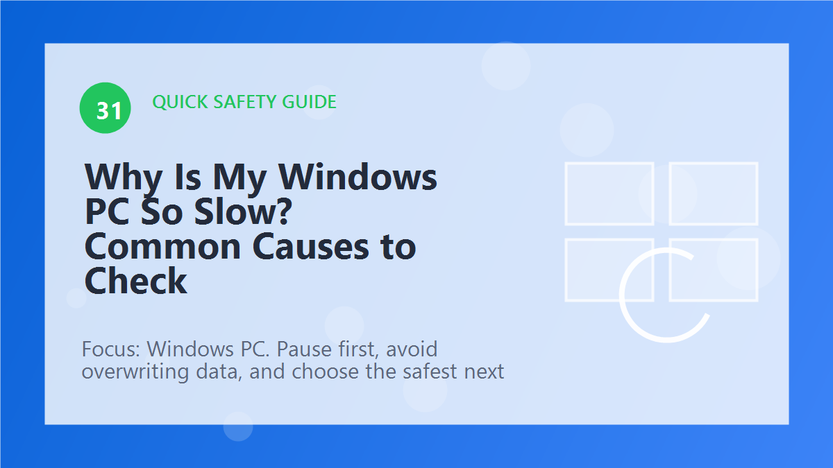 Why Is My Windows PC So Slow? Common Causes to Check article illustration