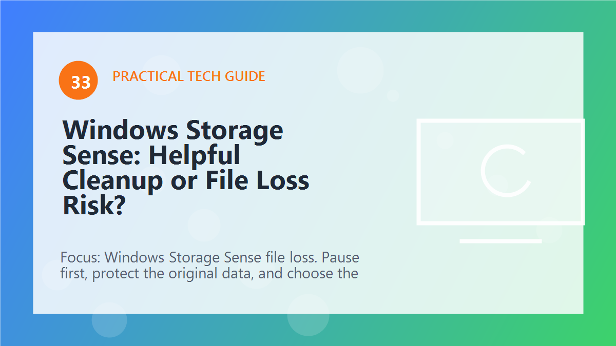 Windows Storage Sense: Helpful Cleanup or File Loss Risk? article illustration