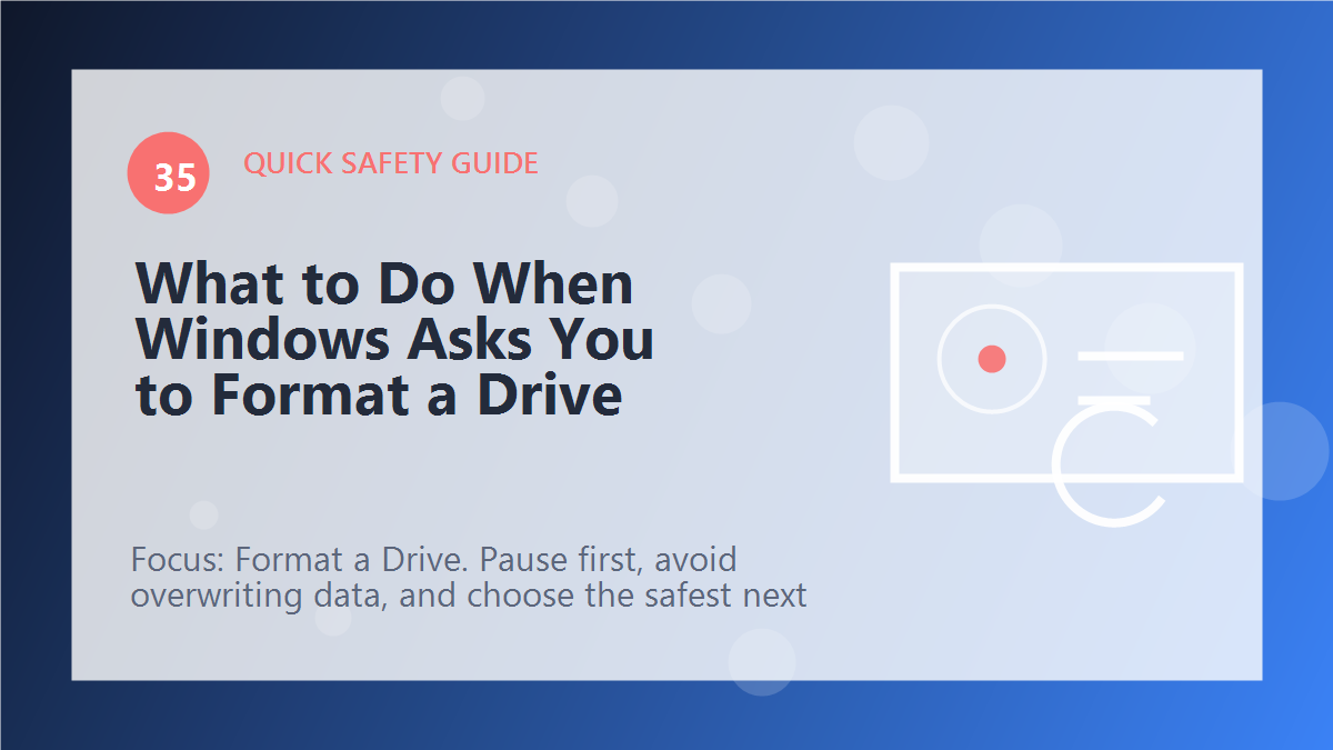 What to Do When Windows Asks You to Format a Drive article illustration