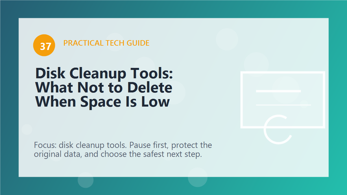Disk Cleanup Tools: What Not to Delete When Space Is Low article illustration