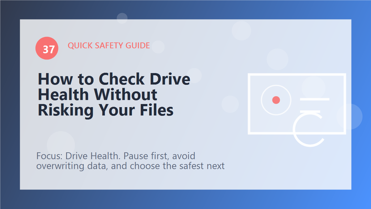 How to Check Drive Health Without Risking Your Files article illustration