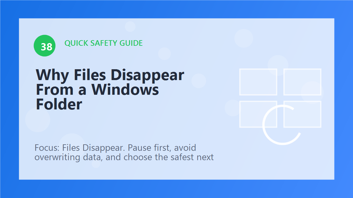Why Files Disappear From a Windows Folder article illustration