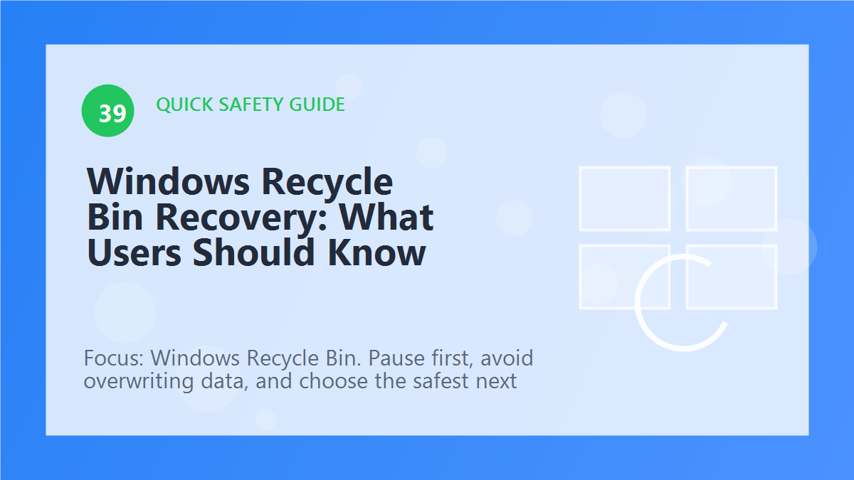 Windows Recycle Bin Recovery: What Users Should Know article illustration