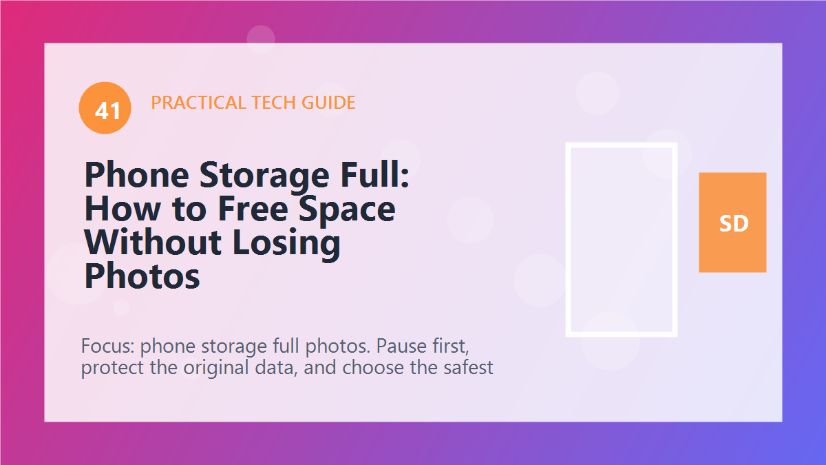 Phone Storage Full: How to Free Space Without Losing Photos article illustration