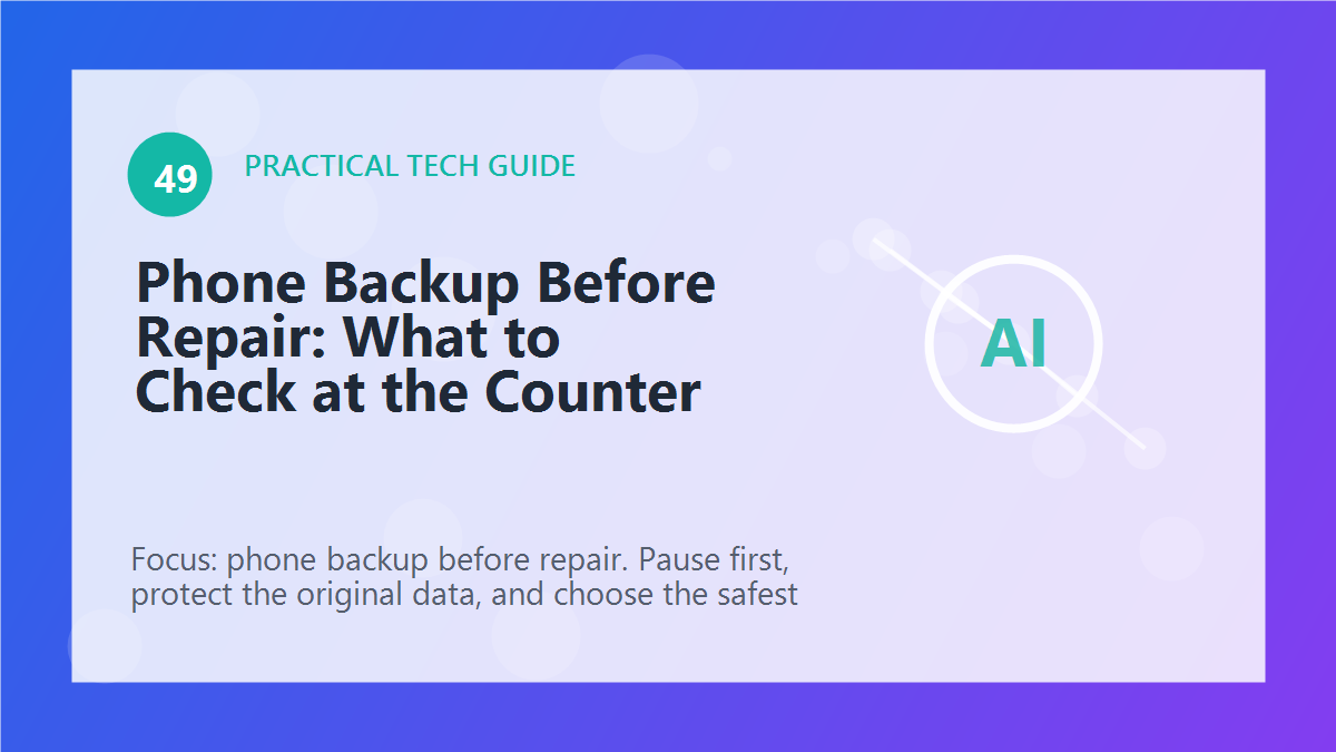 Phone Backup Before Repair: What to Check at the Counter article illustration