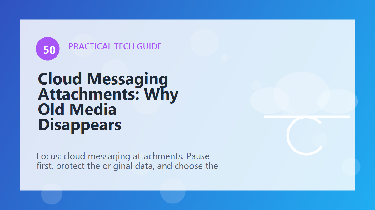 Cloud Messaging Attachments: Why Old Media Disappears article illustration