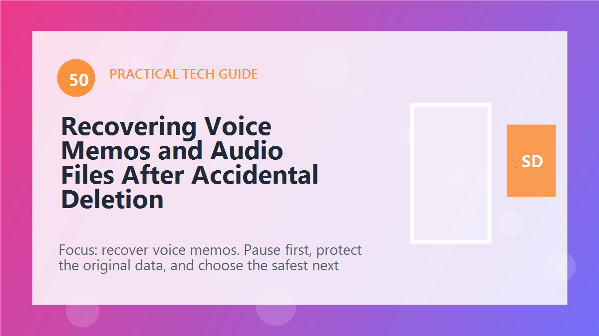 Recovering Voice Memos and Audio Files After Accidental Deletion article illustration