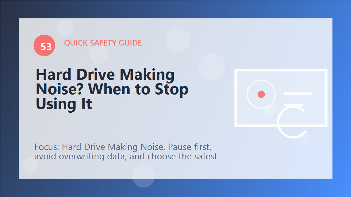 Hard Drive Making Noise? When to Stop Using It article illustration
