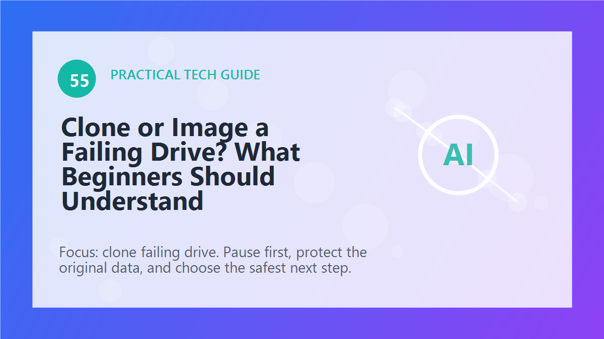 Clone or Image a Failing Drive? What Beginners Should Understand article illustration