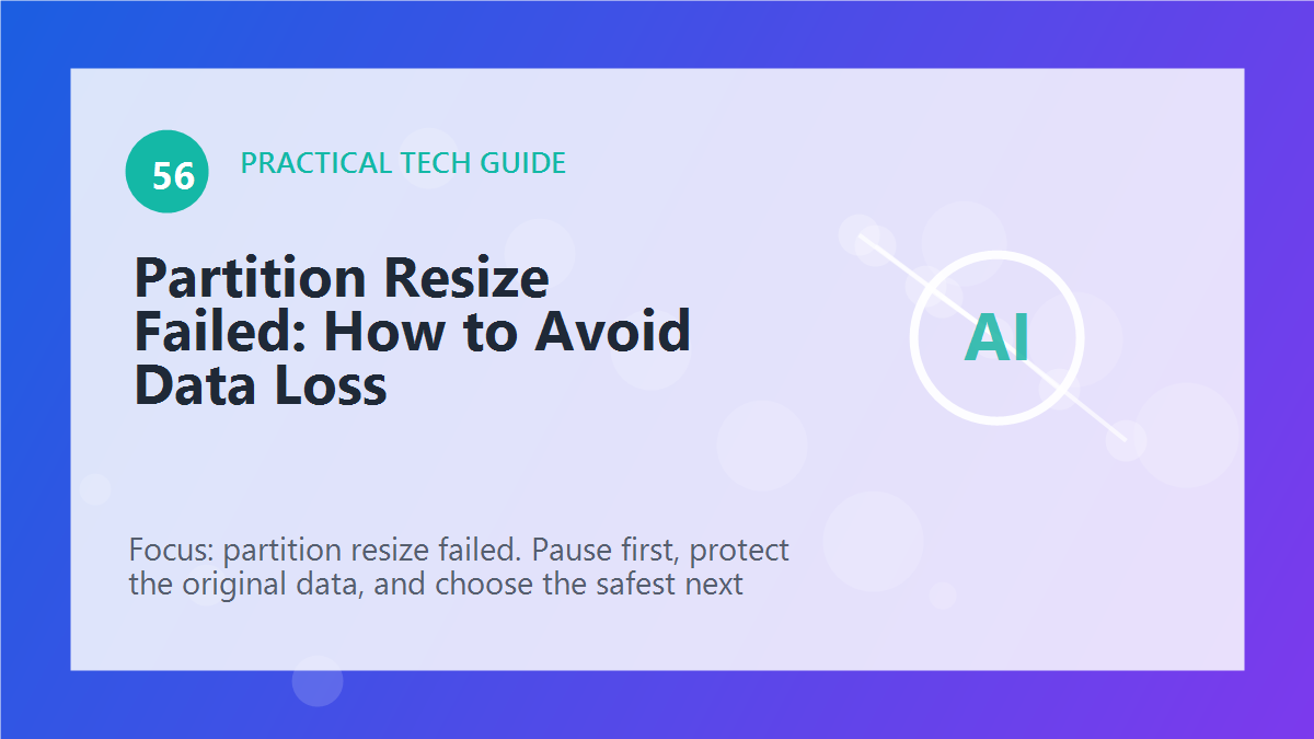 Partition Resize Failed: How to Avoid Data Loss article illustration