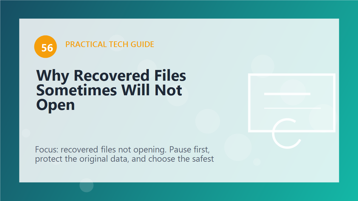 Why Recovered Files Sometimes Will Not Open article illustration