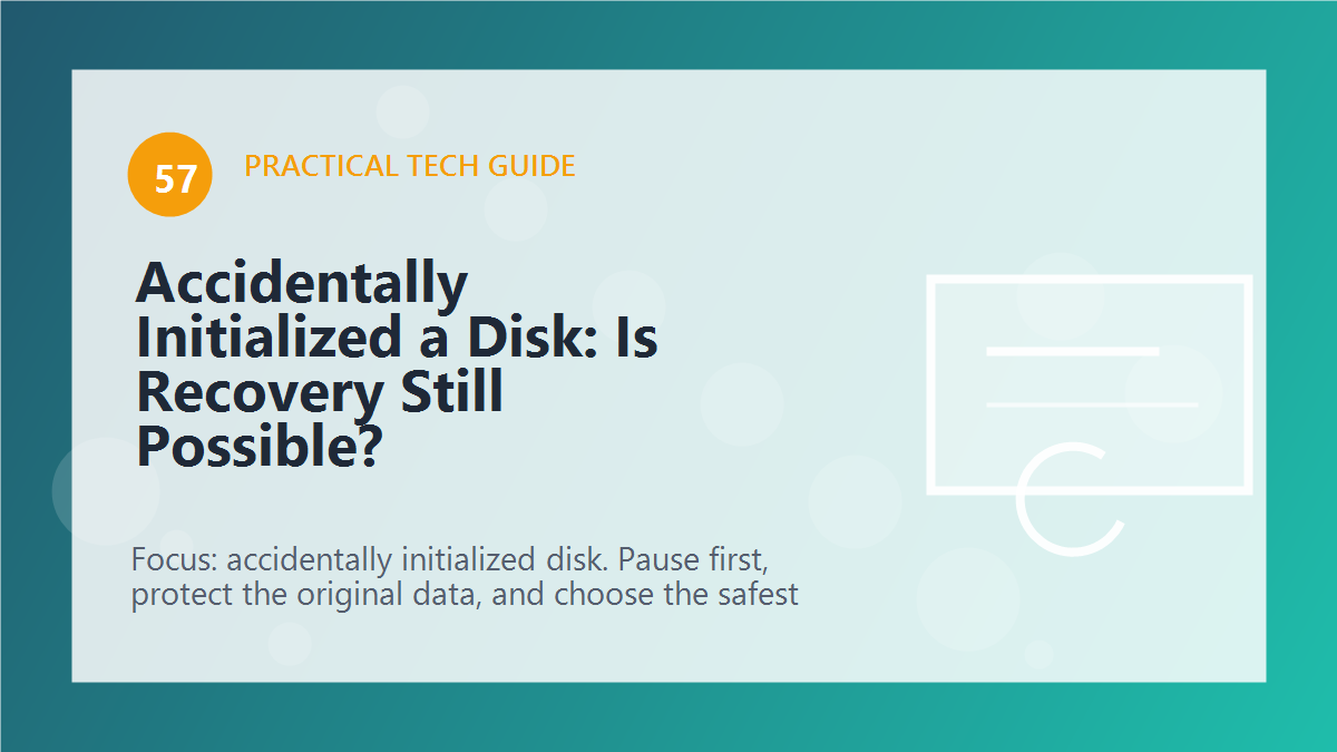 Accidentally Initialized a Disk: Is Recovery Still Possible? article illustration