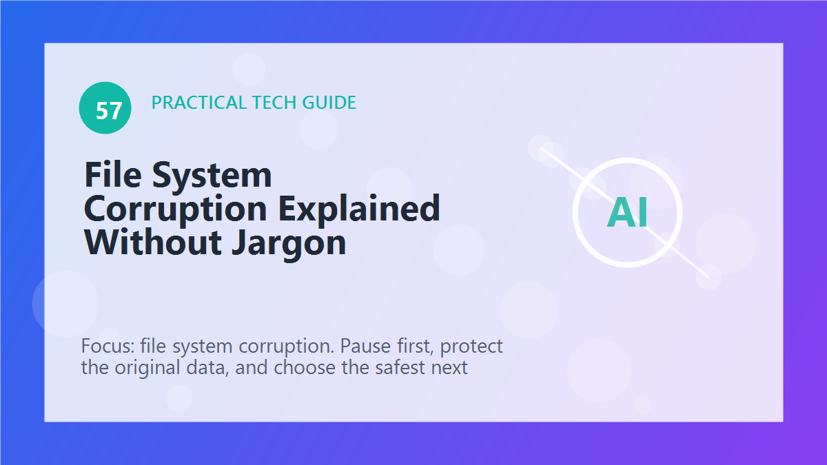 File System Corruption Explained Without Jargon article illustration