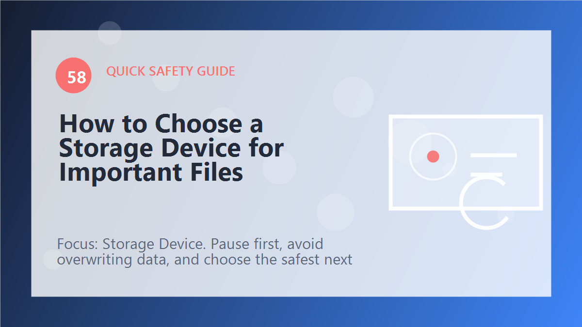 How to Choose a Storage Device for Important Files article illustration