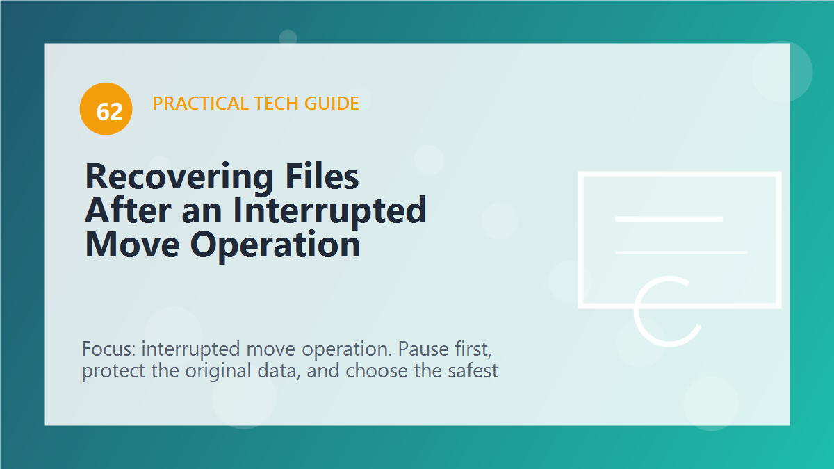 Recovering Files After an Interrupted Move Operation article illustration