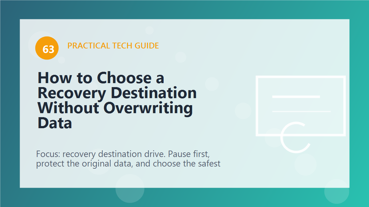 How to Choose a Recovery Destination Without Overwriting Data article illustration