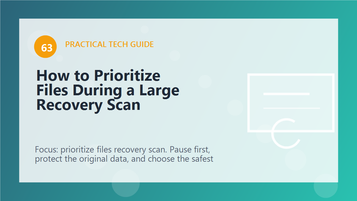 How to Prioritize Files During a Large Recovery Scan article illustration