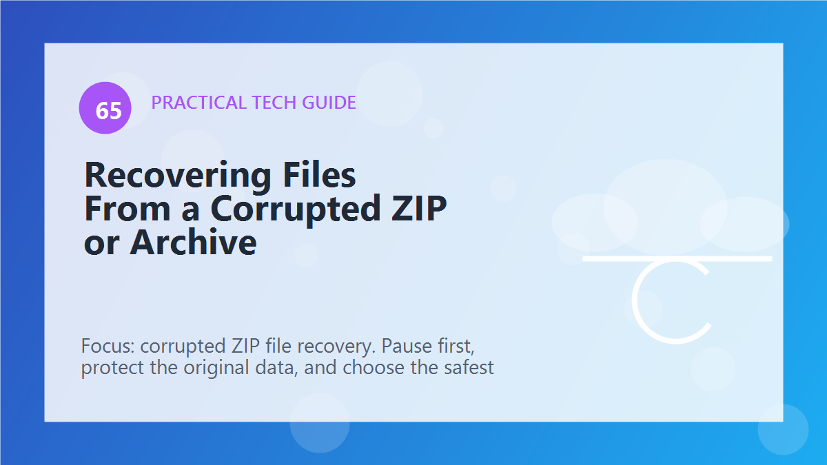 Recovering Files From a Corrupted ZIP or Archive article illustration