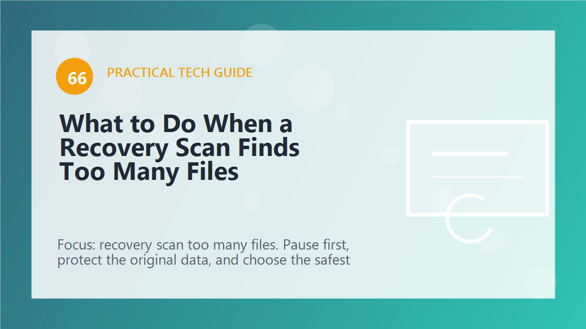 What to Do When a Recovery Scan Finds Too Many Files article illustration