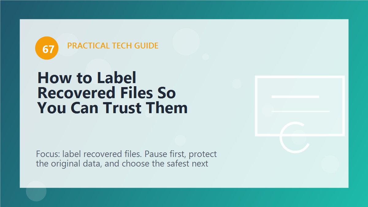 How to Label Recovered Files So You Can Trust Them article illustration