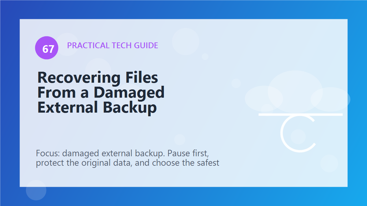 Recovering Files From a Damaged External Backup article illustration
