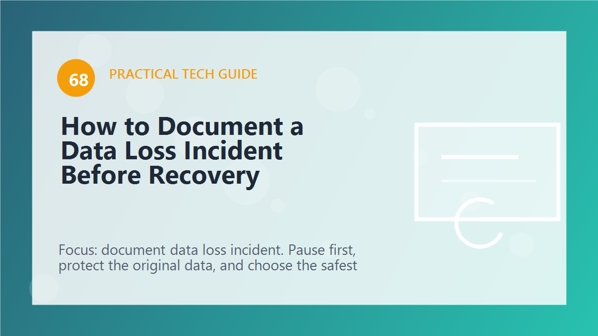 How to Document a Data Loss Incident Before Recovery article illustration