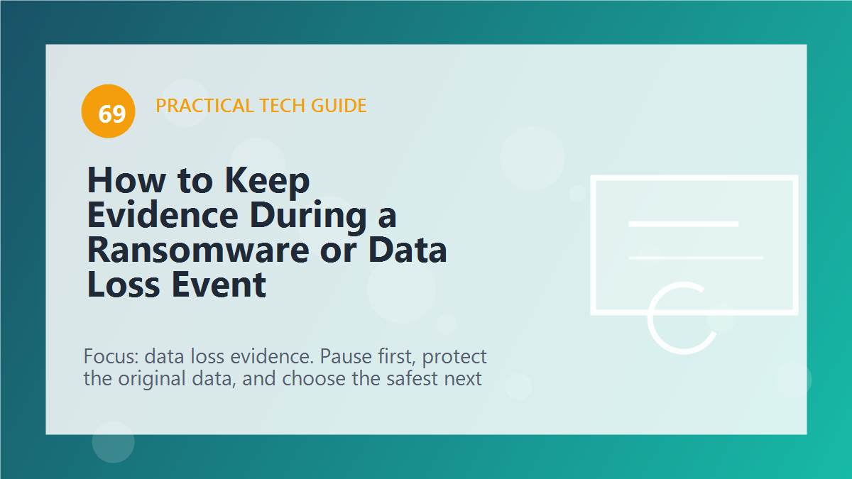 How to Keep Evidence During a Ransomware or Data Loss Event article illustration