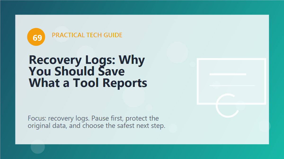 Recovery Logs: Why You Should Save What a Tool Reports article illustration