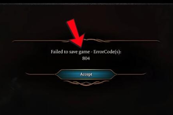 Failed to save game error code 804 bg3​