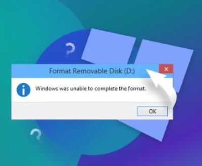 Flash drive windows was unable to complete the format