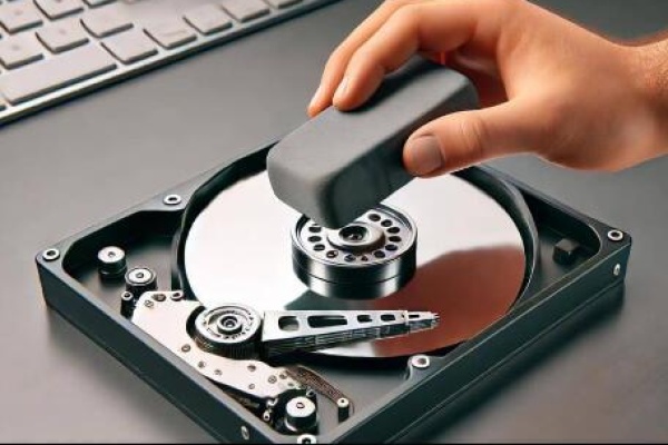 erase all data from the hard drive.