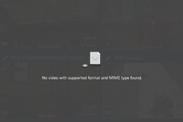 supported format and mime type found​