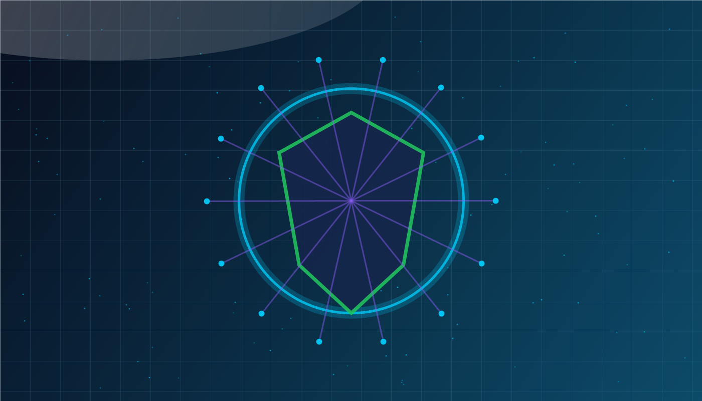 AI security shield and network illustration