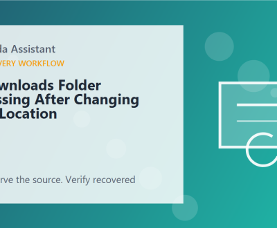 Downloads Folder Missing After Changing Its Location