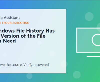 Windows File History Has No Version of the File You Need