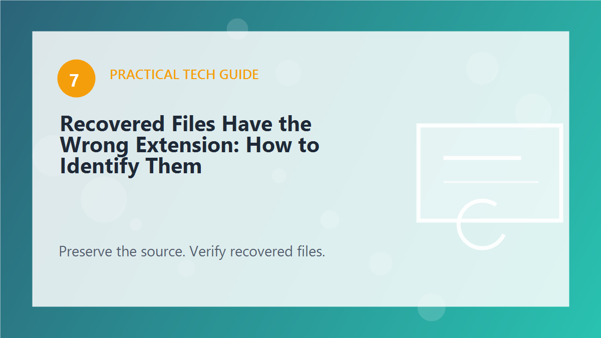 Recovered Files Have the Wrong Extension: How to Identify Them