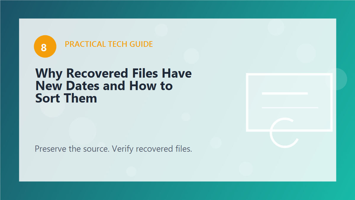 Why Recovered Files Have New Dates and How to Sort Them